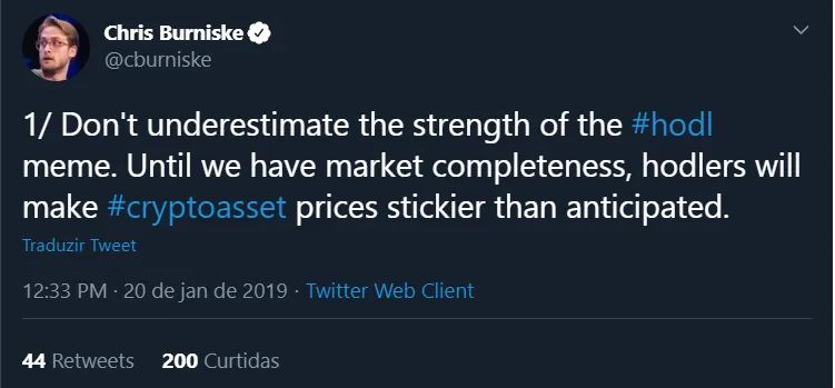 Chris Burniske HODL