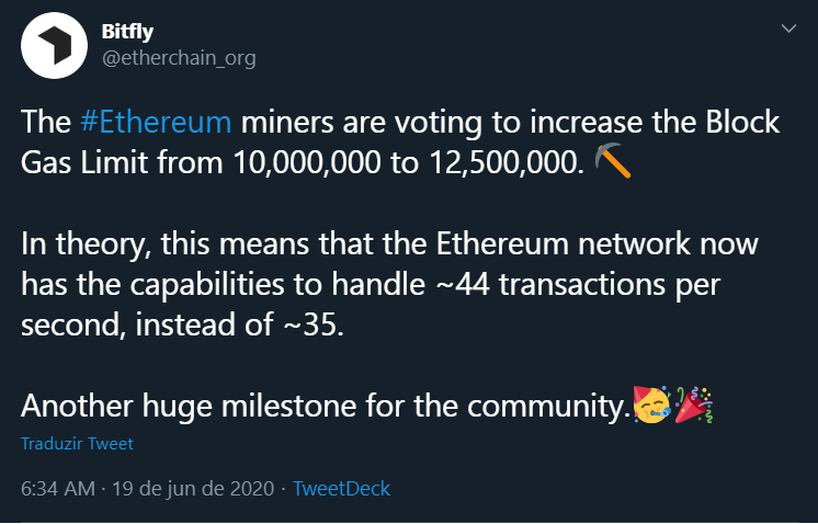 Rede Ethereum passa por votação