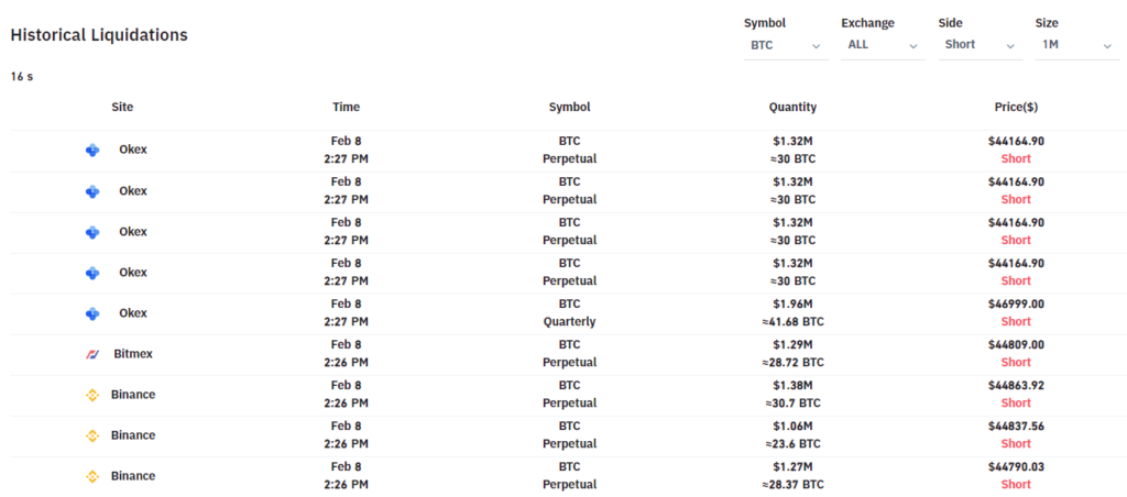 bybt bitcoin shorts