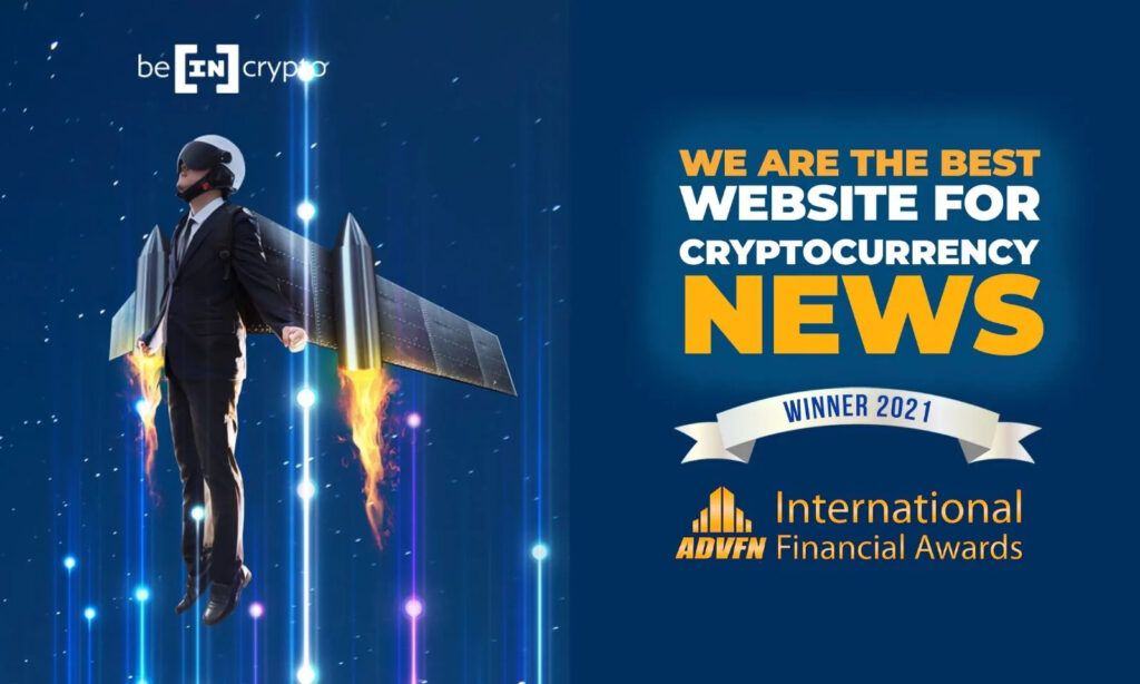 BeInCrypto ganha prêmio de melhor site de notícias sobre criptomoedas
