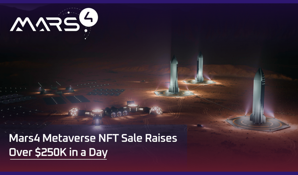 Mars4 Metaverse arrecada mais de US$ 250 mil em um dia com venda de NFTs