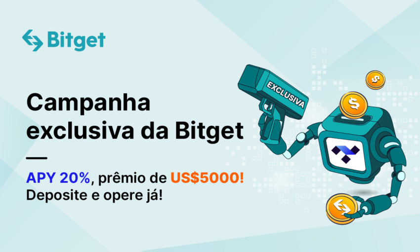 20% de rentabilidade anual + US$ 5.000 em prêmios – Bitget lança campanha de bônus por depósito