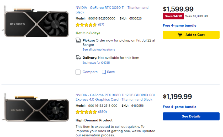 Nvidia deve reduzir os preços da linha de placas RTX 3090/3080