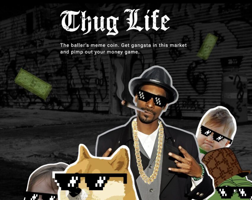 Nova meme coin Thug Life com pré-venda de apenas US$ 2 milhões