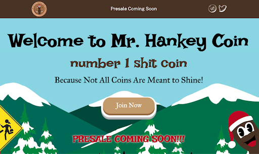 Shitcoin Mr Hankey tem meta de arrecadação de apenas US$ 500 mil