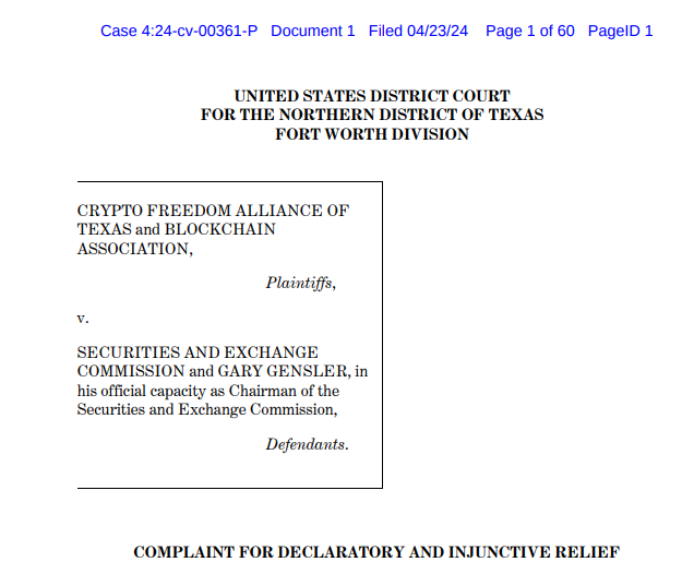 Regra da SEC não é clara, dizem Blockchain Association e Aliança de liberdade cripto em processo